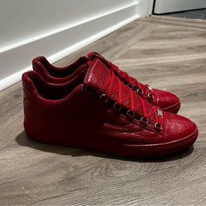 Red Balenciaga Arena Lows - Used (Size 47)